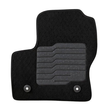 Carpet Floor Mats for 2013 to 2019 Ford Escape, Front and Rear, Black