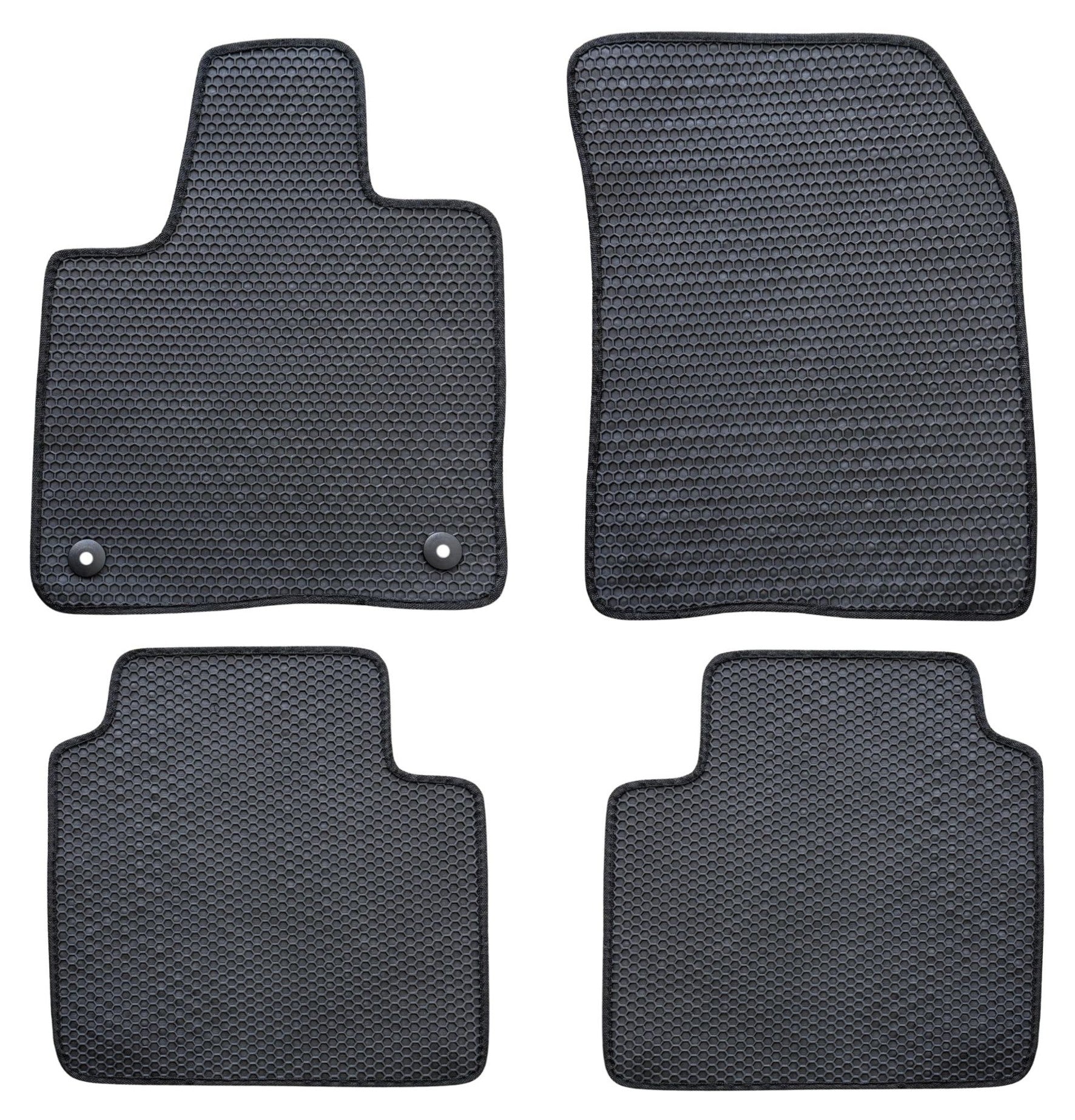 All Weather Honeycomb Floor Mats for 2024 to 2026 Lincoln Nautilus, Front and Rear, Black
