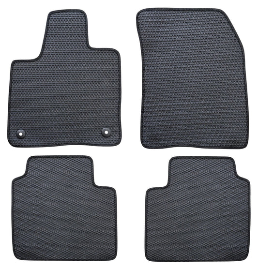 All Weather Honeycomb Floor Mats for 2024 to 2026 Lincoln Nautilus, Front and Rear, Black