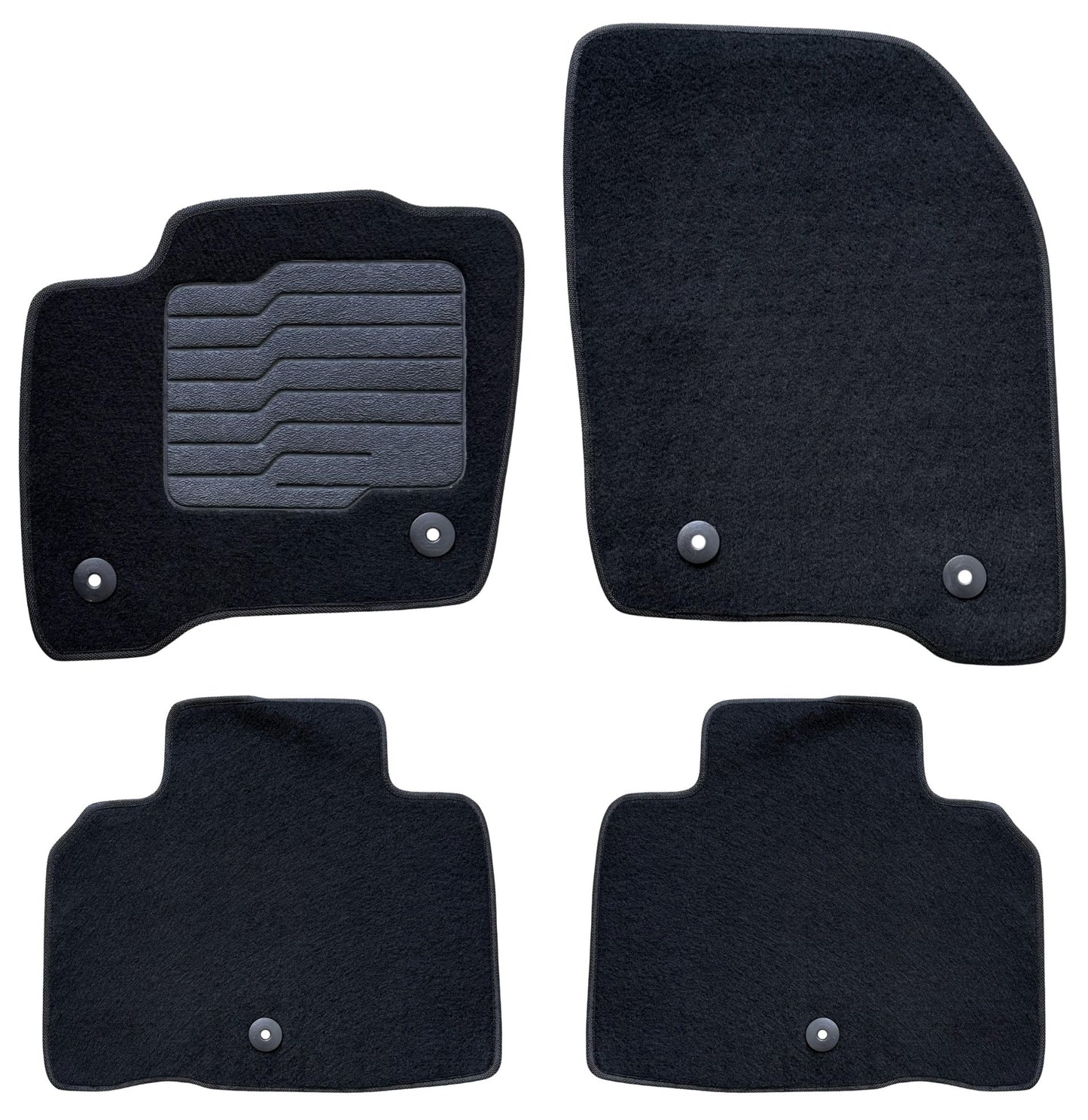 Carpet Floor Mats for 2019 to 2023 Lincoln Nautilus, Front and Rear, Black