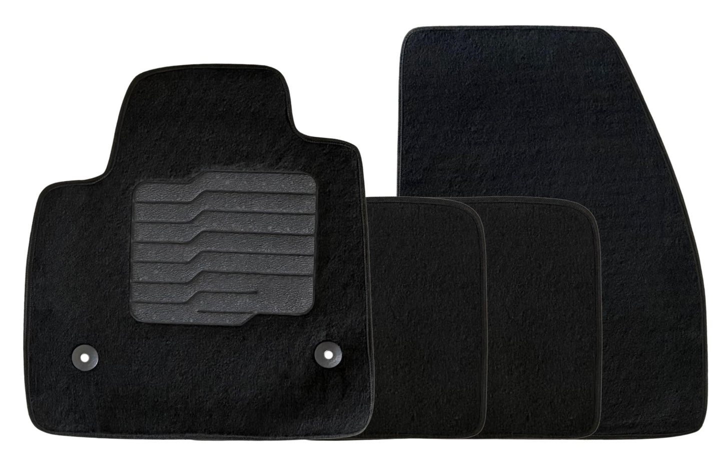 Carpet Floor Mats for 2017 to 2023 GMC Acadia, Front and Rear, Black