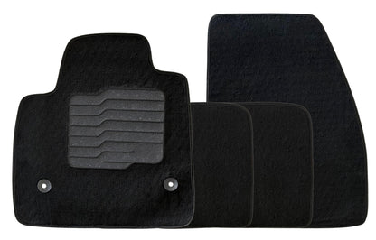 Carpet Floor Mats for 2017 to 2023 GMC Acadia, Front and Rear, Black