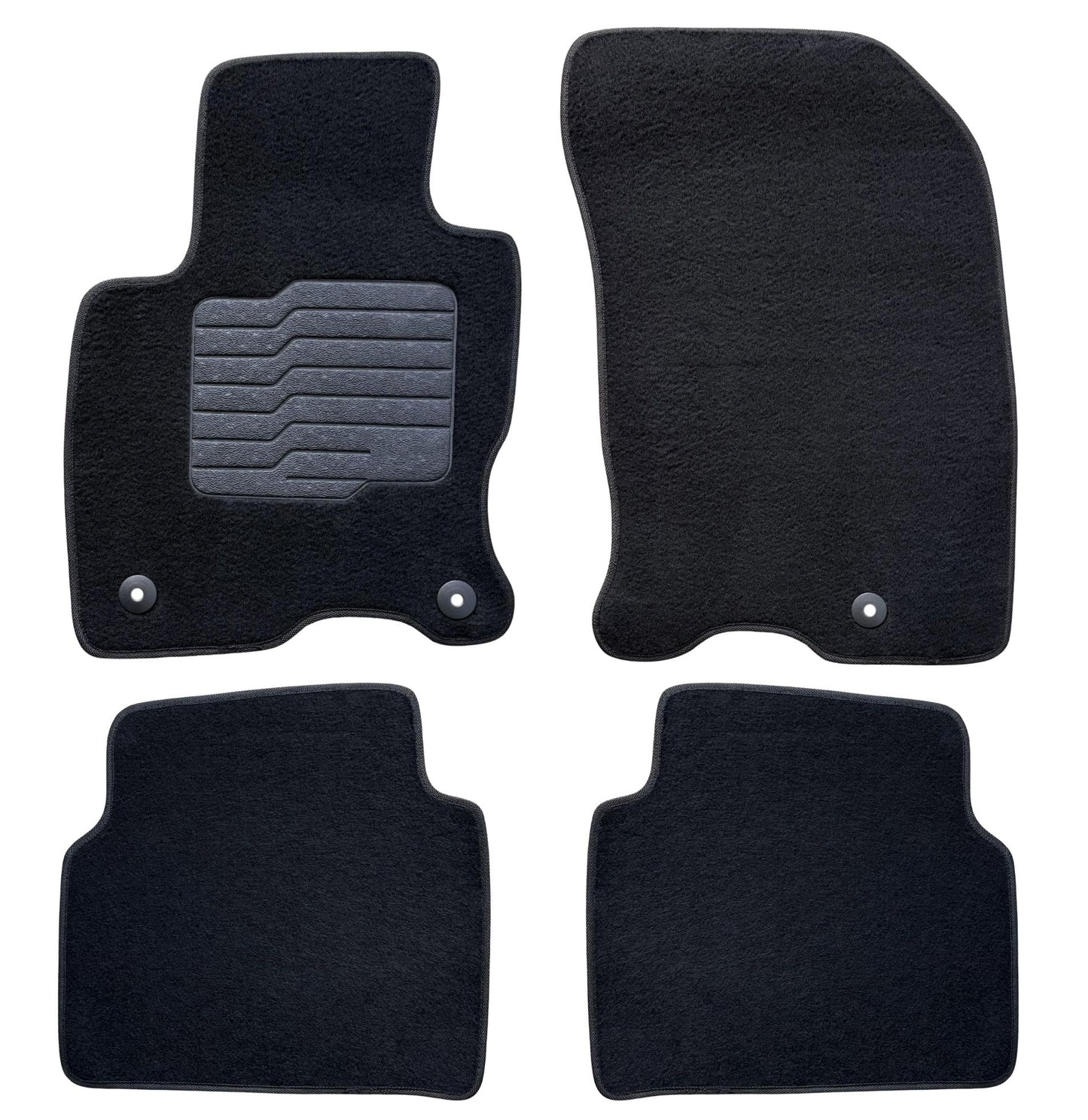 Carpet Floor Mats for 2020 to 2026 Lincoln Corsair, Front and Rear, Black
