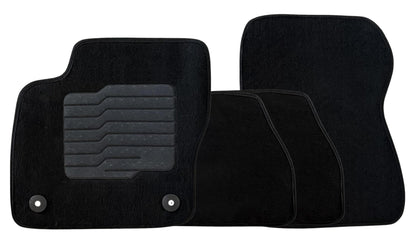 Carpet Floor Mats for 2012 to 2018 Ford Focus Hatch and Sedan, Front and Rear, Black