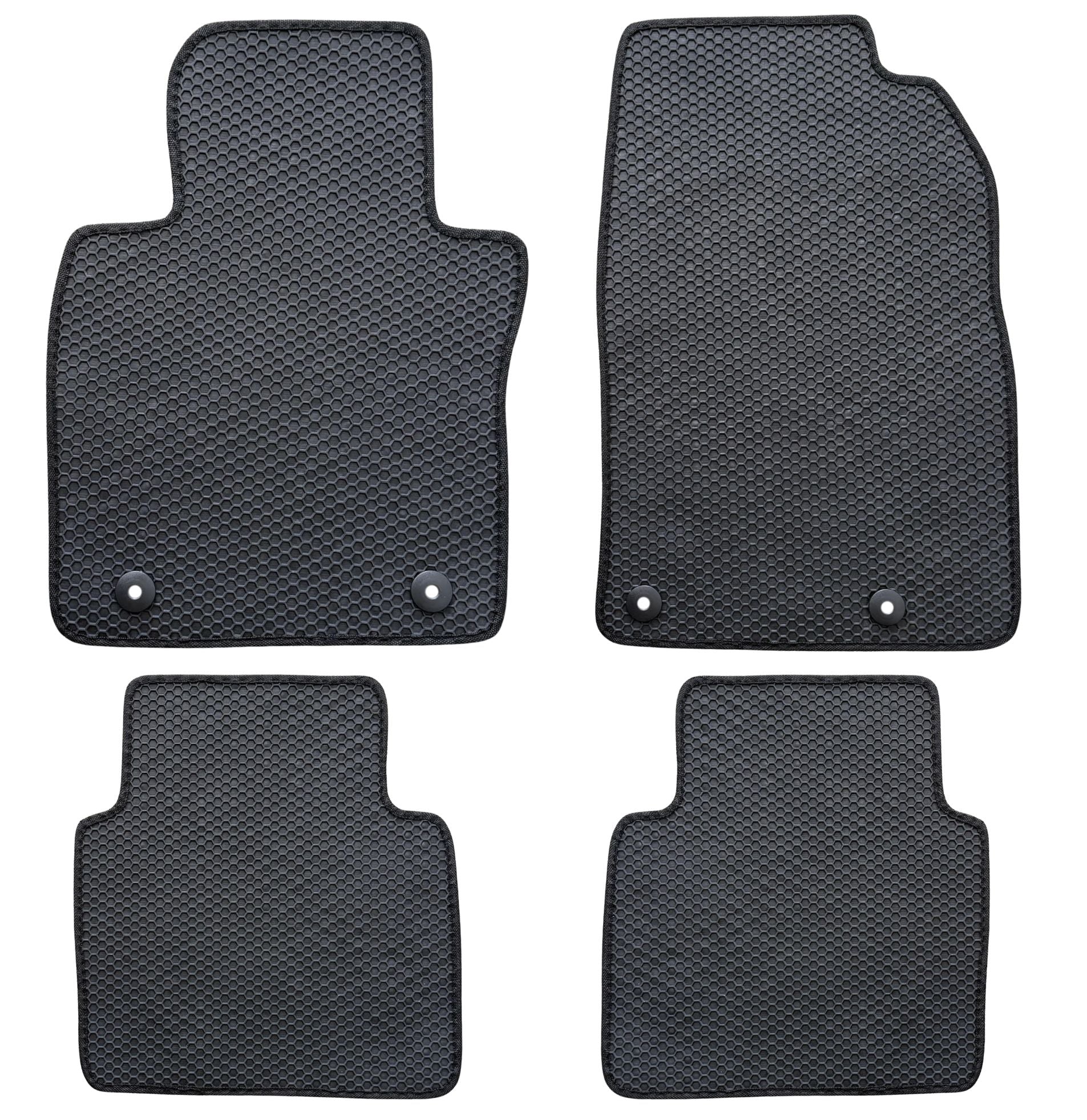 All Weather Honeycomb Floor Mats for 2023 to 2026 Mazda CX-50 (Not Hybrid), Front and Rear, Black