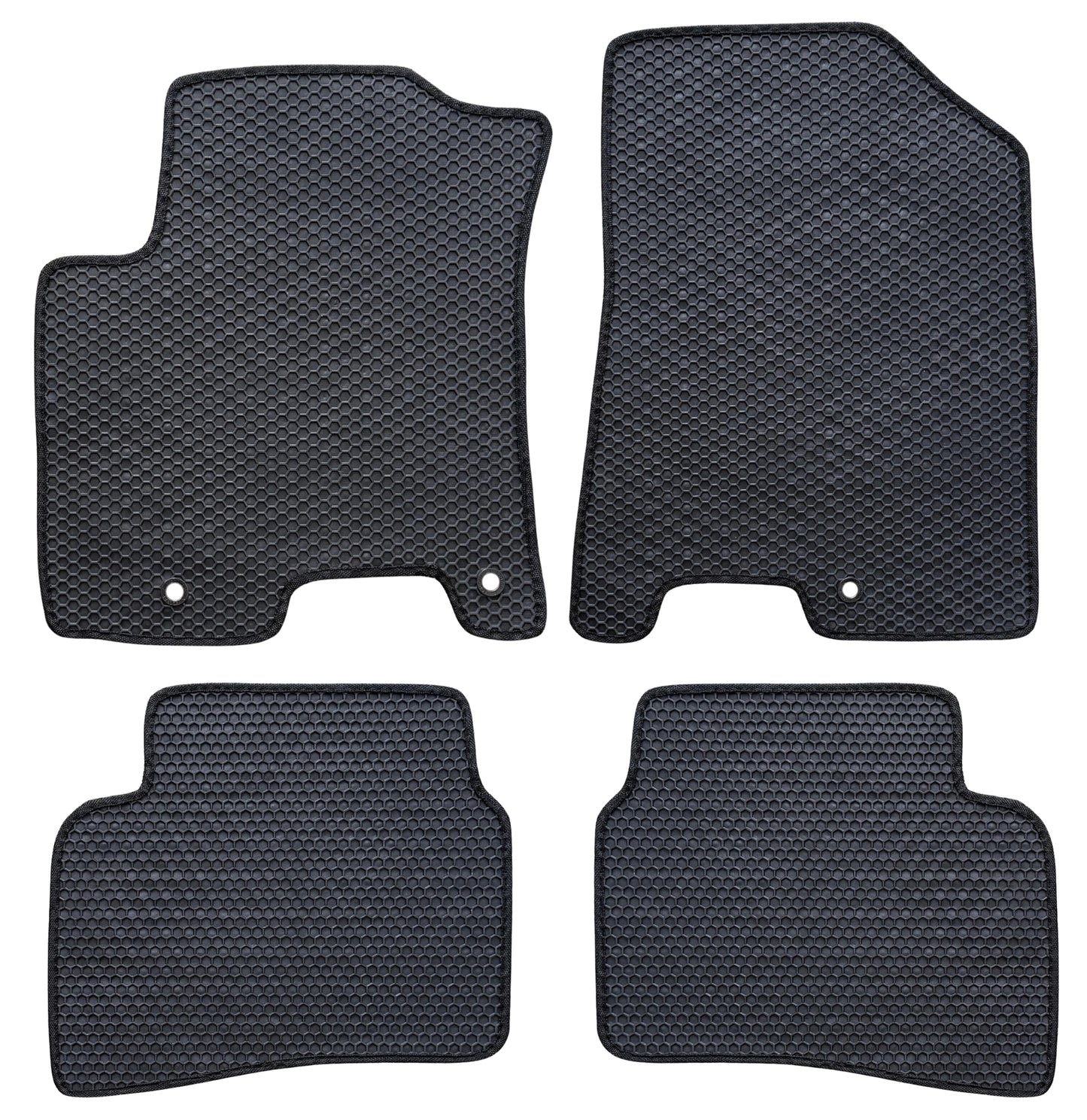 All Weather Honeycomb Floor Mats for 2020 to 2026 Hyundai Venue, Front and Rear