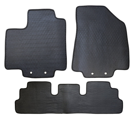 Floor Mats All Weather Honeycomb for 2022 to 2026 Nissan Pathfinder / QX60, Front and Rear