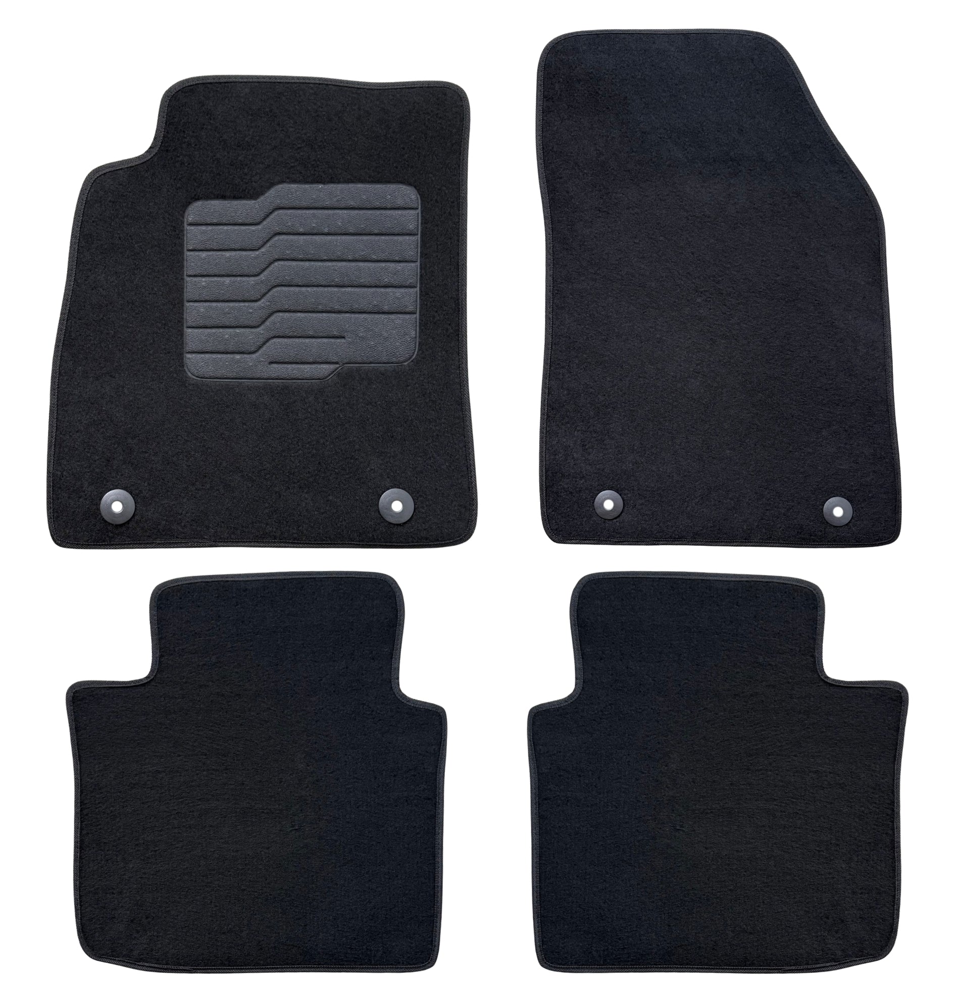 Carpet Floor Mats For 2014 to 2020 Chevrolet Impala, Front and Rear, Black