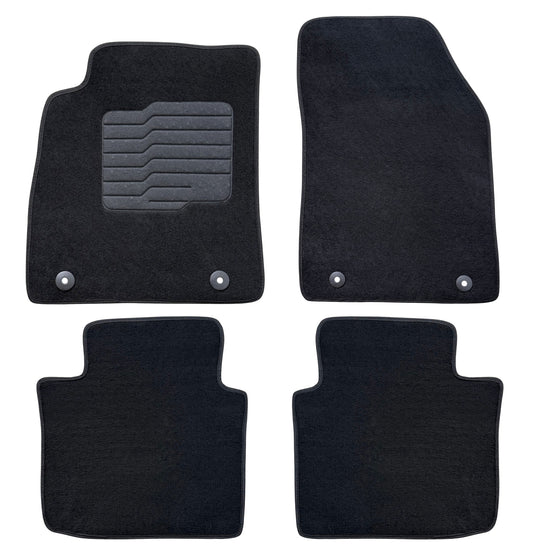 Carpet Floor Mats For 2014 to 2020 Chevrolet Impala, Front and Rear, Black