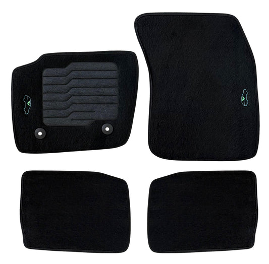 Carpet Floor Mats for 2013 to 2020 Ford Fusion, Front and Rear - Black