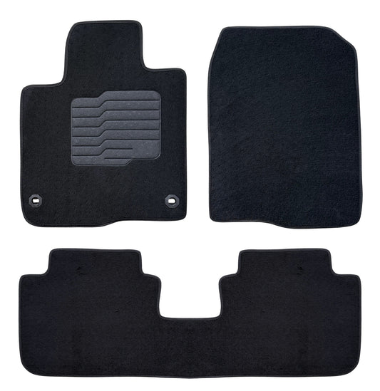 Carpet Floor Mats for 2023 to 2026 Honda HR-V, Front and Rear, Black