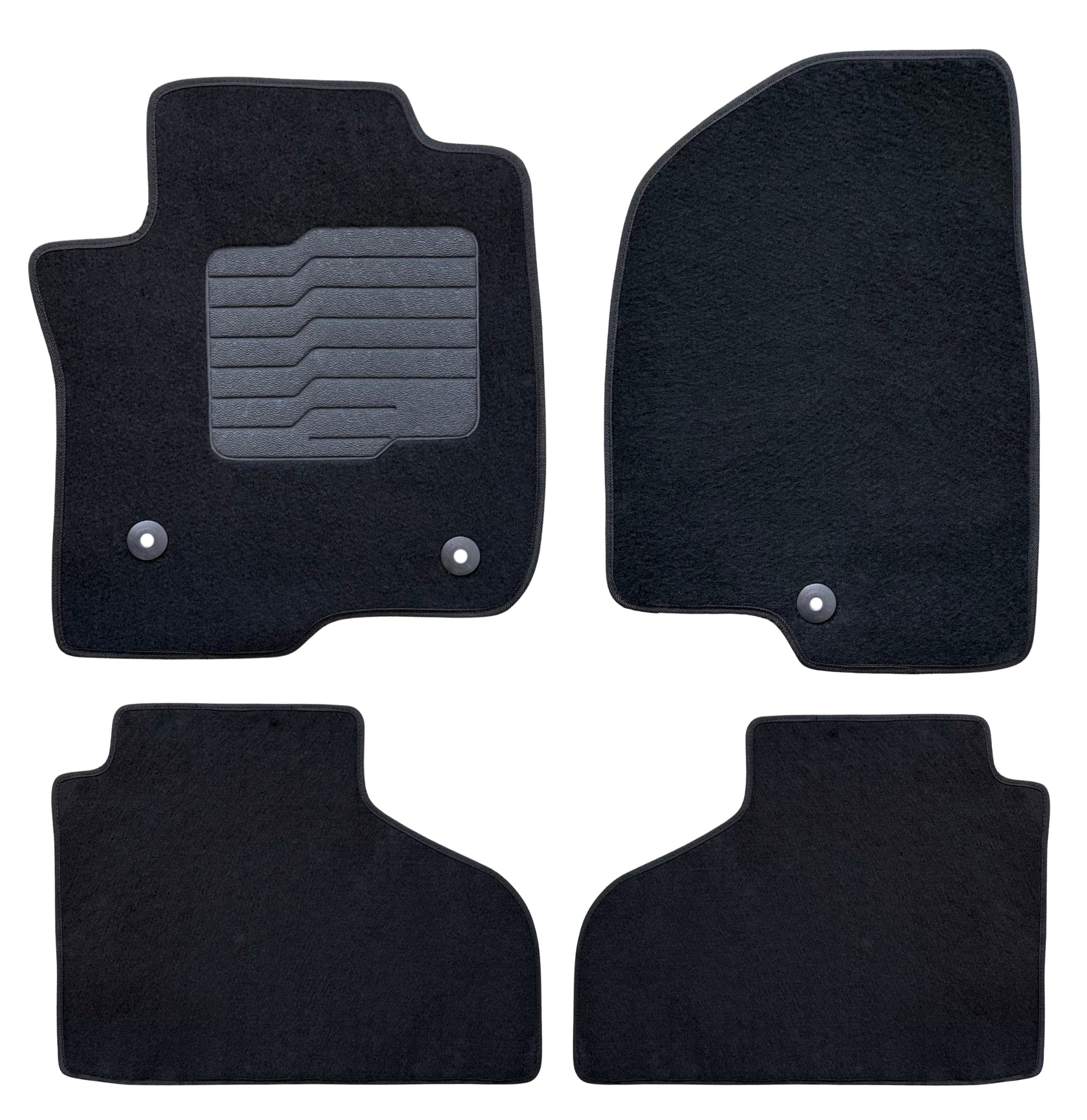 Carpet Floor Mats for 2021 to 2026 GMC Yukon, Chevrolet Tahoe, Suburban, Cadillac Escalade, Front and Rear, Black