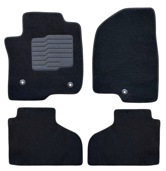 Carpet Floor Mats for 2021 to 2026 GMC Yukon, Chevrolet Tahoe, Suburban, Cadillac Escalade, Front and Rear, Black