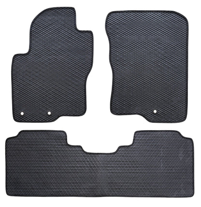All Weather Honeycomb Floor Mats for 2011 to 2021 Nissan Frontier Crew Cab