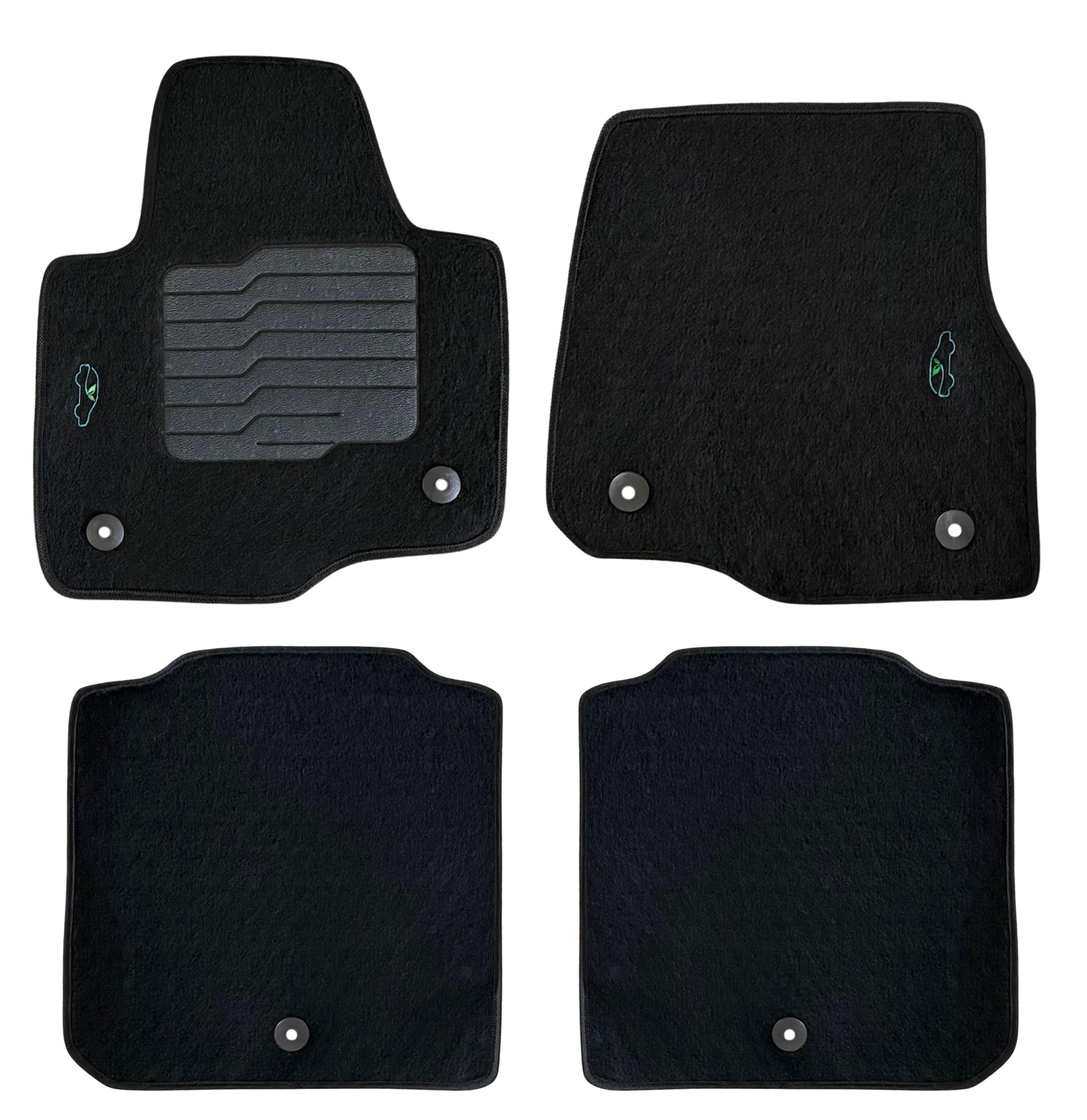 Carpet Floor Mats for 2018 to 2024 Ford Expedition, front and Rear, Black