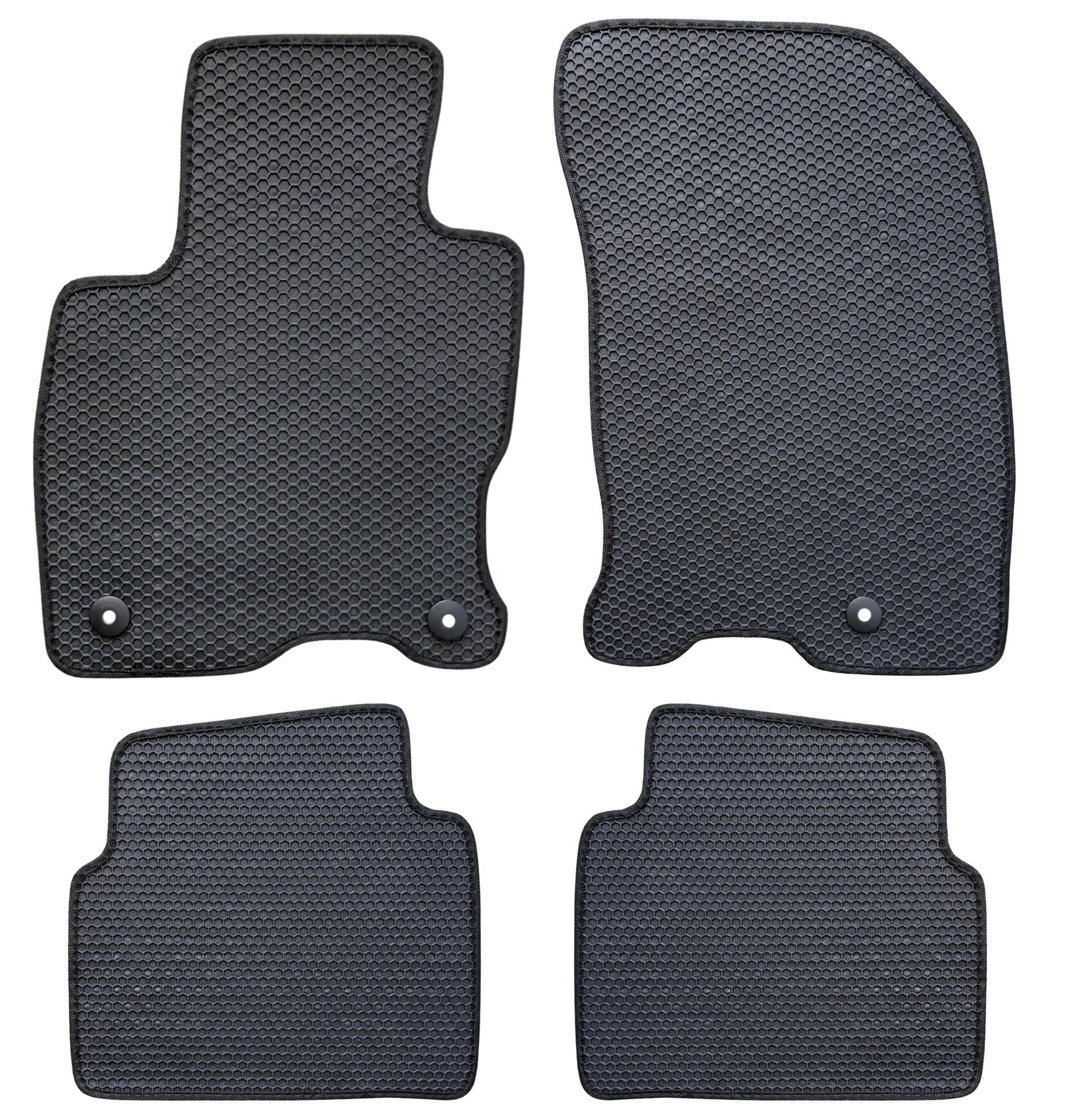All Weather Honeycomb Floor Mats for 2020 to 2026 Lincoln Corsair, Front and Rear, Black