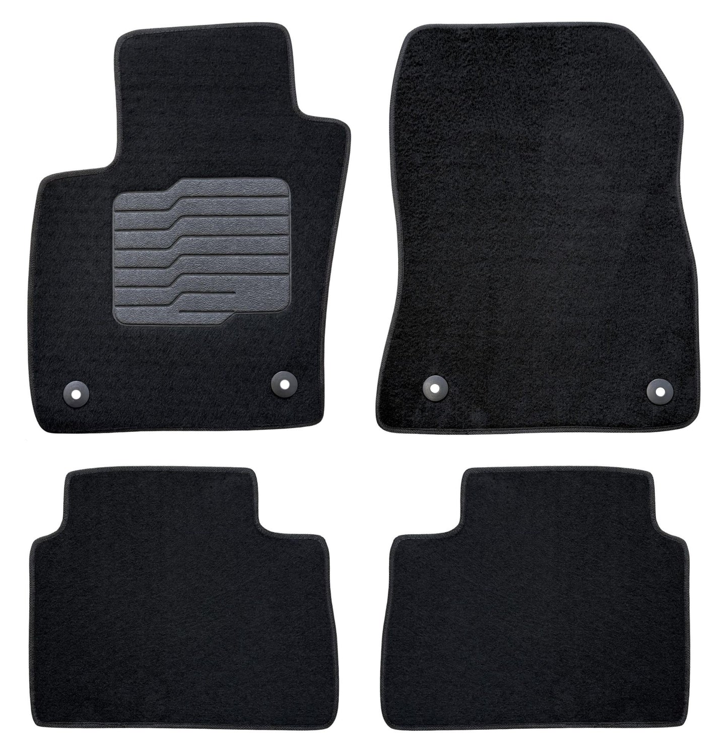 Carpet Floor Mats for 2025 to 2026 Nissan Kicks, Front and Rear, Black