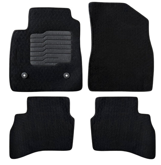Carpet Floor Mats for 2021 to 2026 Chevrolet Trailblazer AWD, Front and Rear, Black