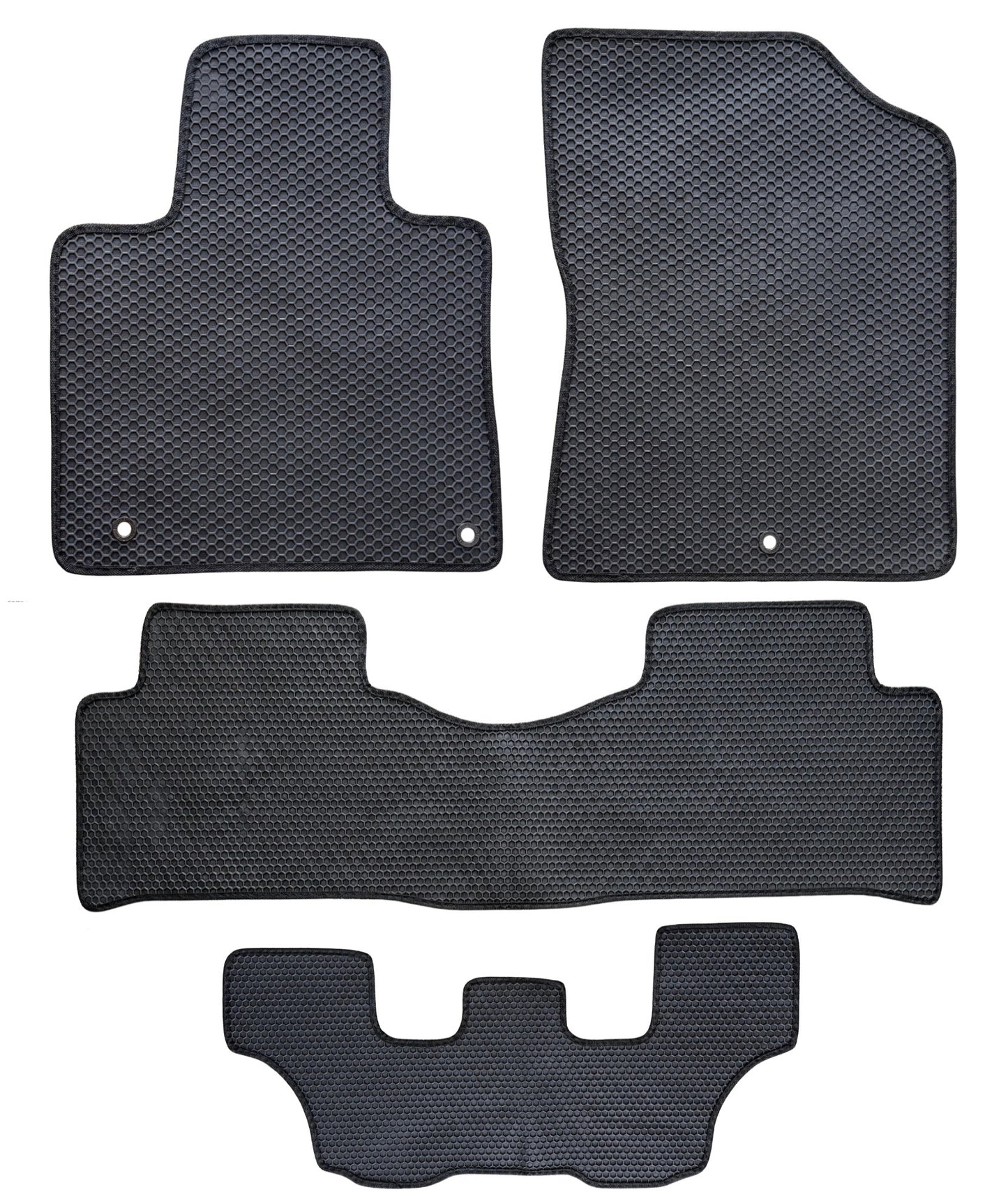 All Weather Honeycomb Floor Mats for 2021 to 2026 Kia Sorento 3-Row Set (Not for Hybrid Models)