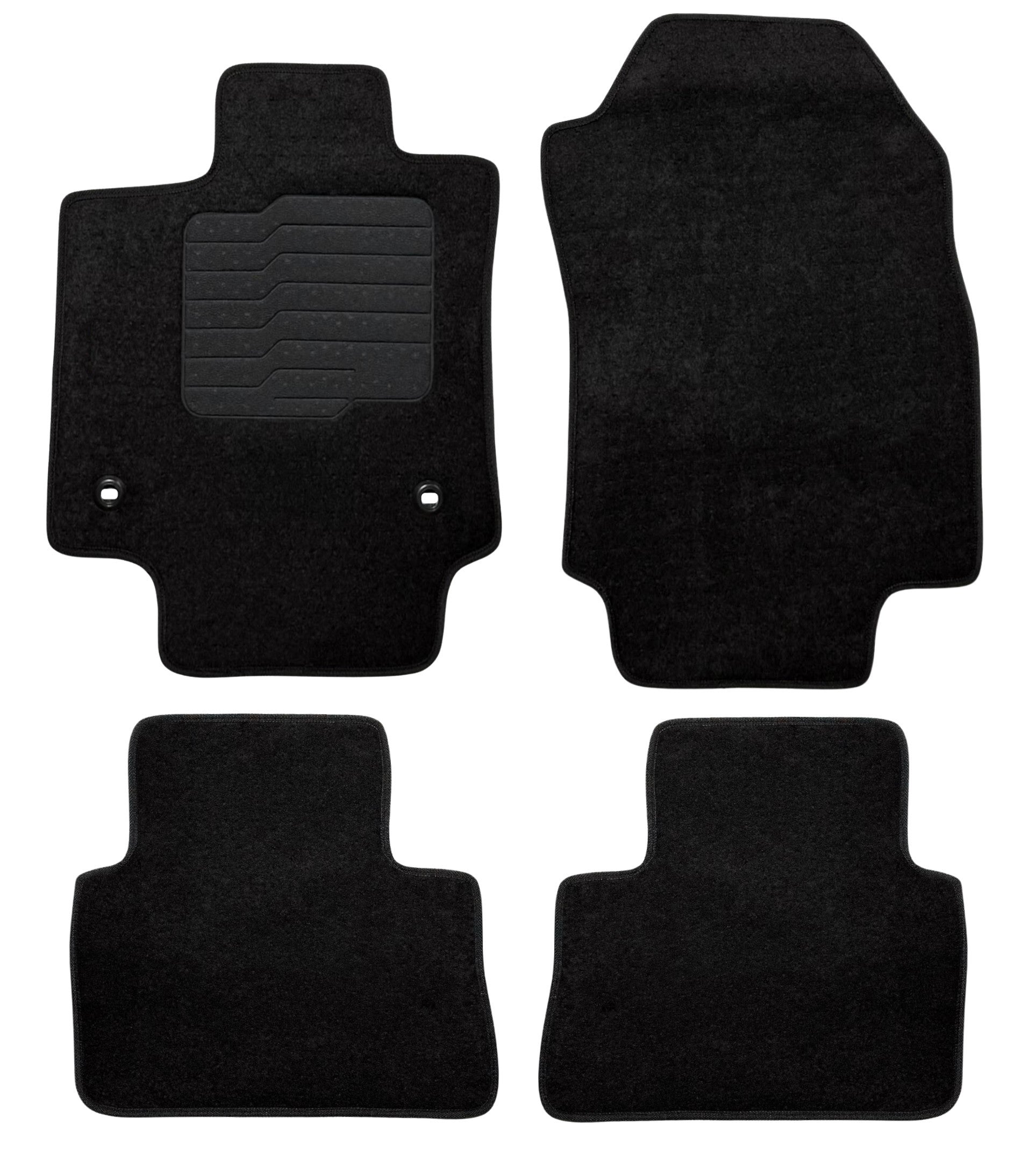 Carpet Floor Mats for 2019 to 2025 Toyota RAV4, Front and Rear, Black