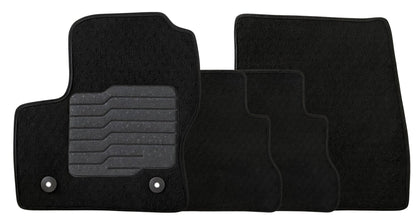 Carpet Floor Mats for 2013 to 2019 Ford Escape, Front and Rear, Black