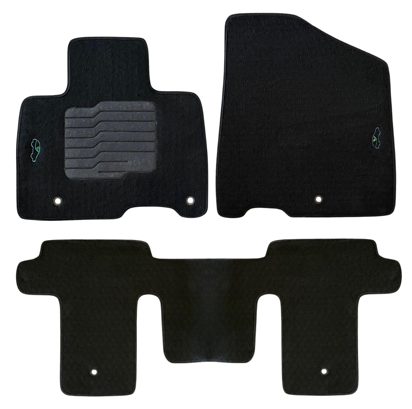 Carpet Floor Mats for 2022 to 2026 Kia Carnival 8 Passenger, Front and Rear, Black