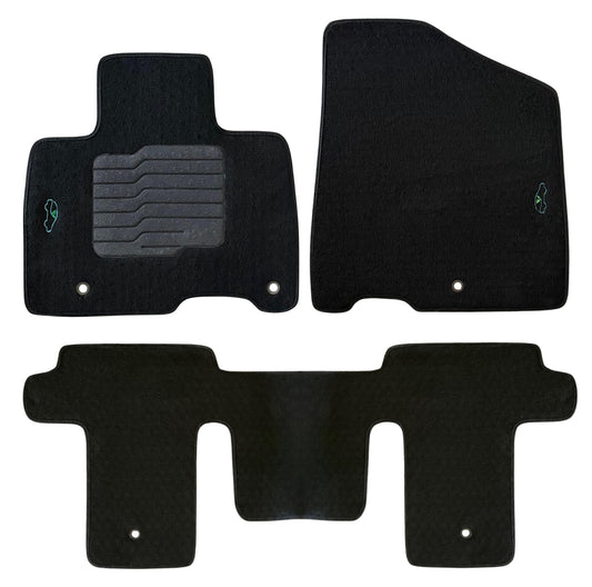 Carpet Floor Mats for 2022 to 2026 Kia Carnival 8 Passenger, Front and Rear, Black