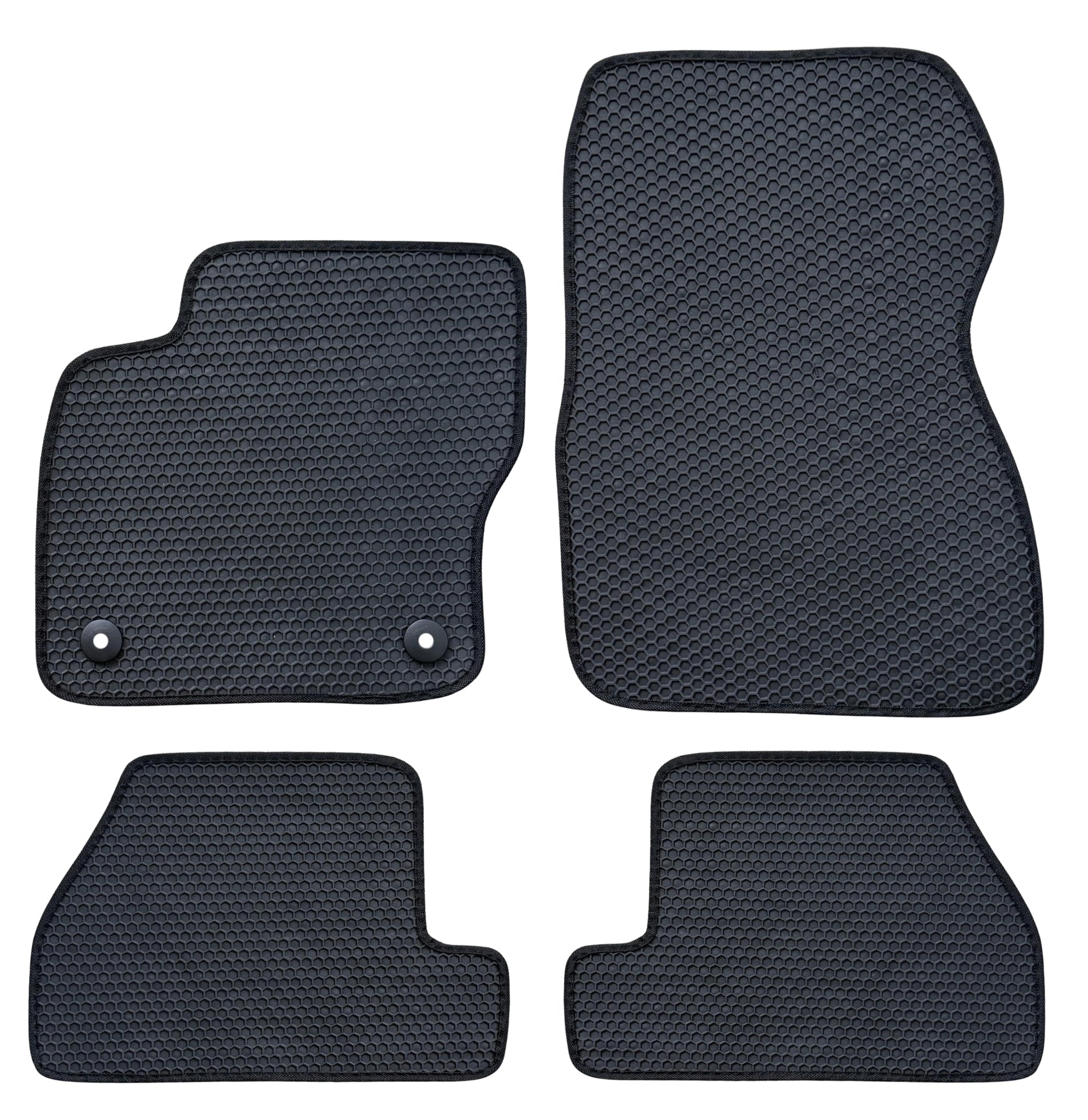All Weather Honeycomb Floor Mats for 2012 to 2018 Ford Focus, Front and Rear