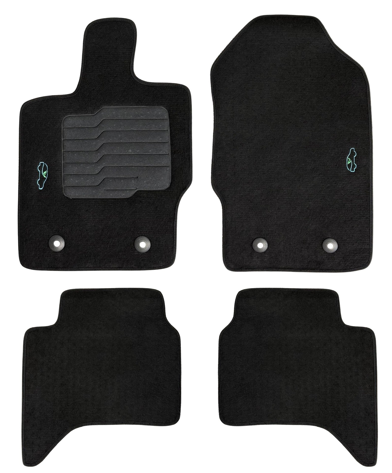 Carpet Floor Mats for 2019 to 2023 Ford Ranger SuperCrew Cab Models ...