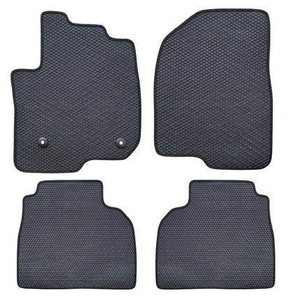 All Weather Honeycomb Floor Mats for 2019 to 2026 Chevrolet Silverado / GMC Sierra 1500, Front and Rear, Black