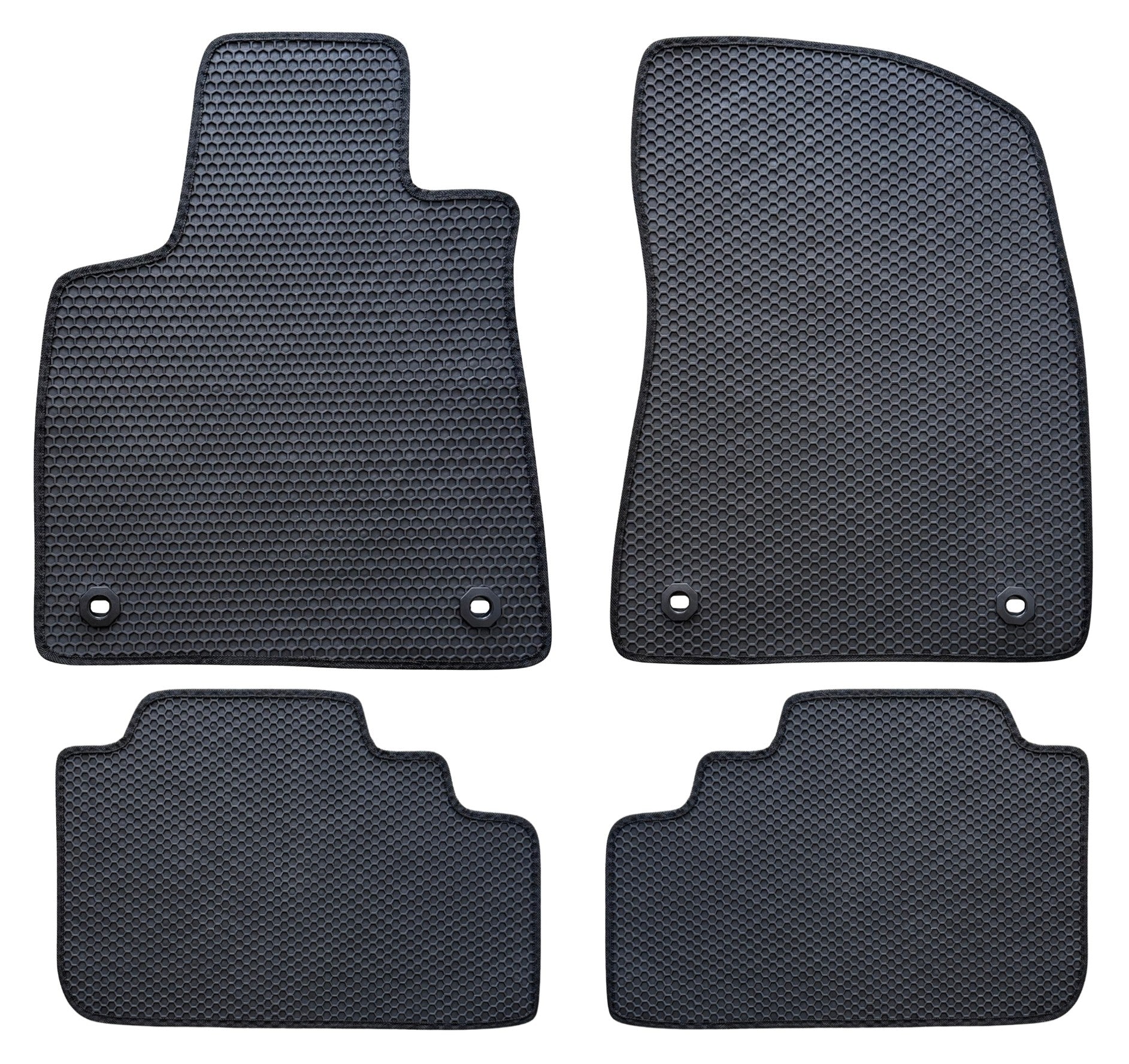 All Weather Honeycomb Floor Mats for 2016-2022 Lexus RX350 RX450h / 2018-2022 RX350L RX450HL, Front and Rear