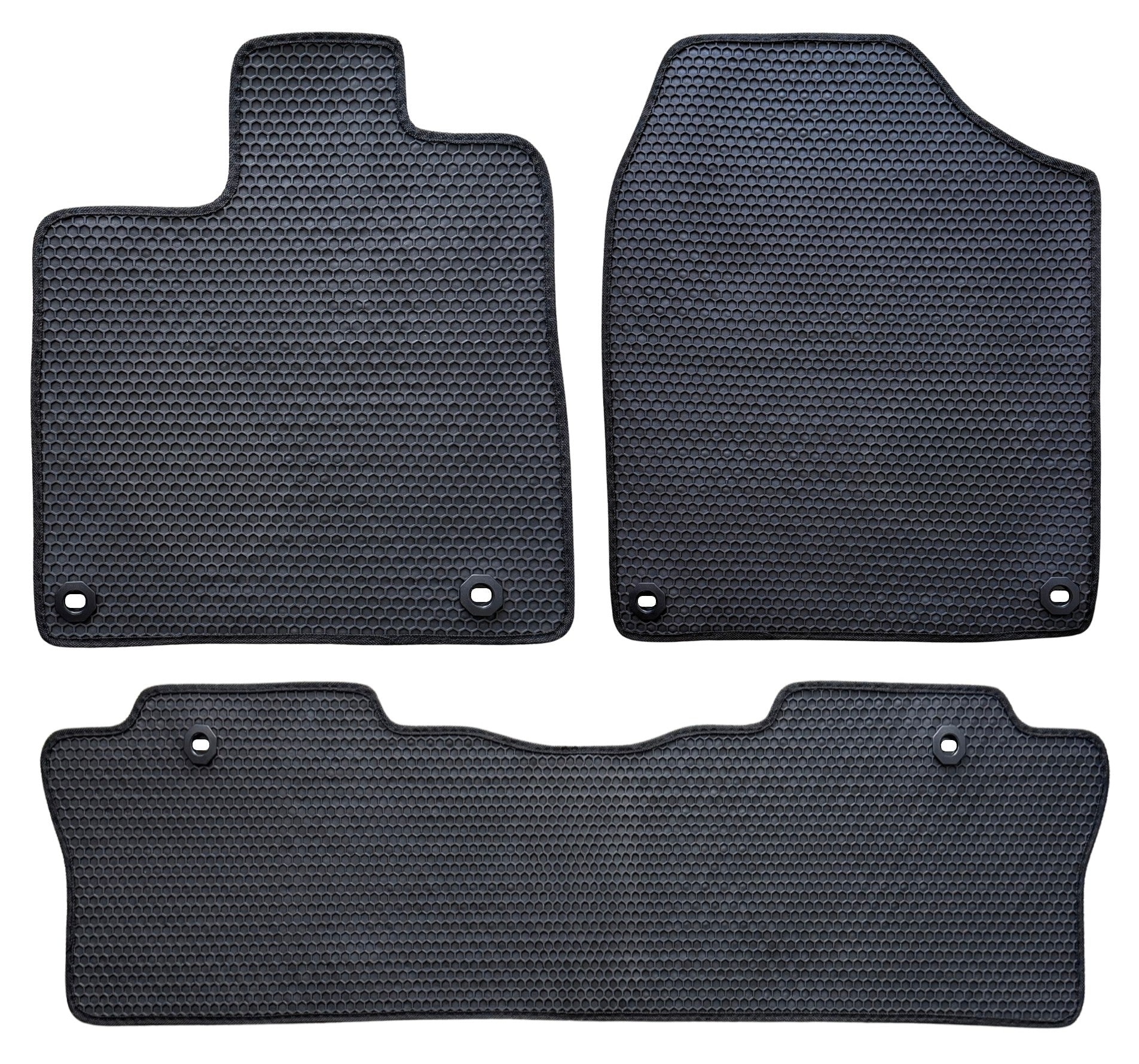 All Weather Honeycomb Floor Mats for 2017 to 2026 Honda Ridgeline, Front and Rear