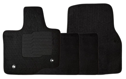 Carpet Floor Mats for 2015 to 2020 Ford F-150 Crew & Extended Cabin, Front and Rear, Black