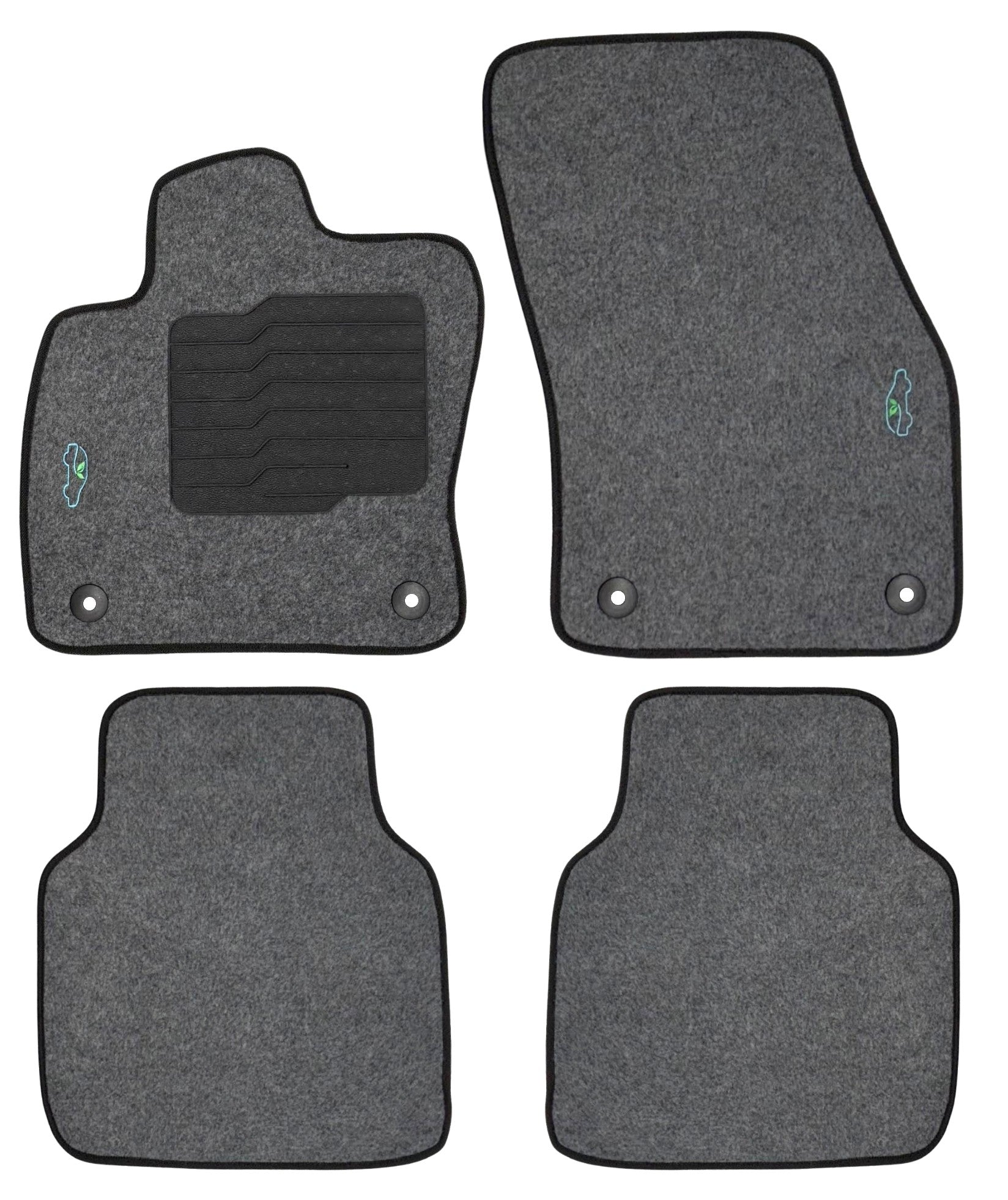 Carpet Floor Mats for 2018 to 2024 Volkswagen Tiguan - Gray