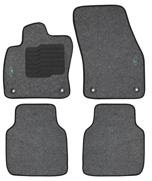 Carpet Floor Mats for 2018 to 2024 Volkswagen Tiguan - Gray