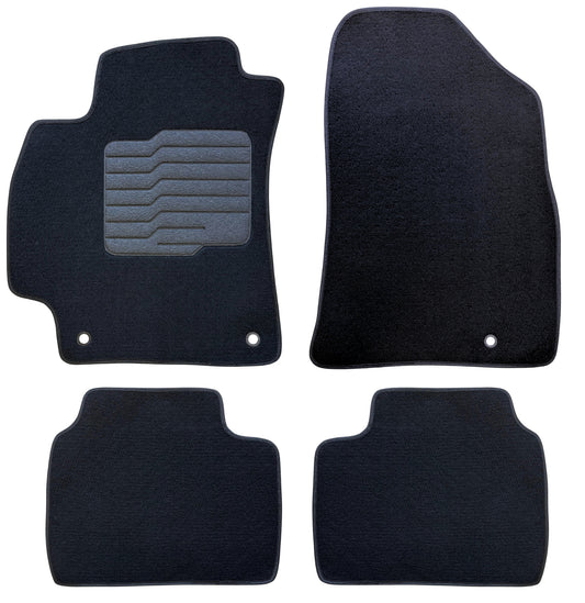 Carpet Floor Mats for 2025 to 2026 Kia K4, Front and Rear, Black