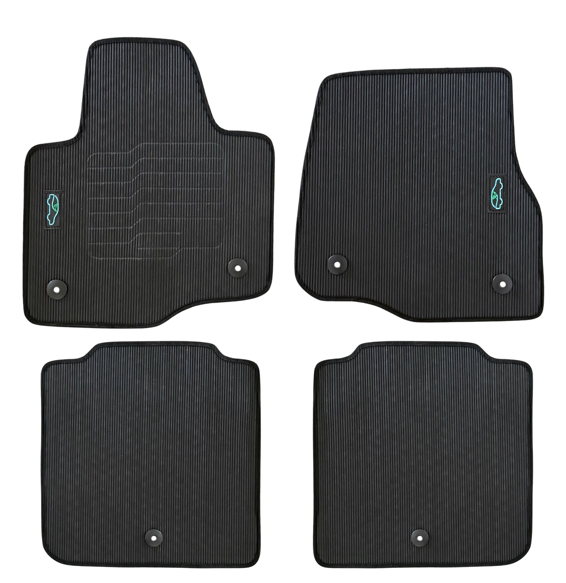 All Weather Floor Mats for 2018 to 2024 Ford Expedition, front and Rear, Black