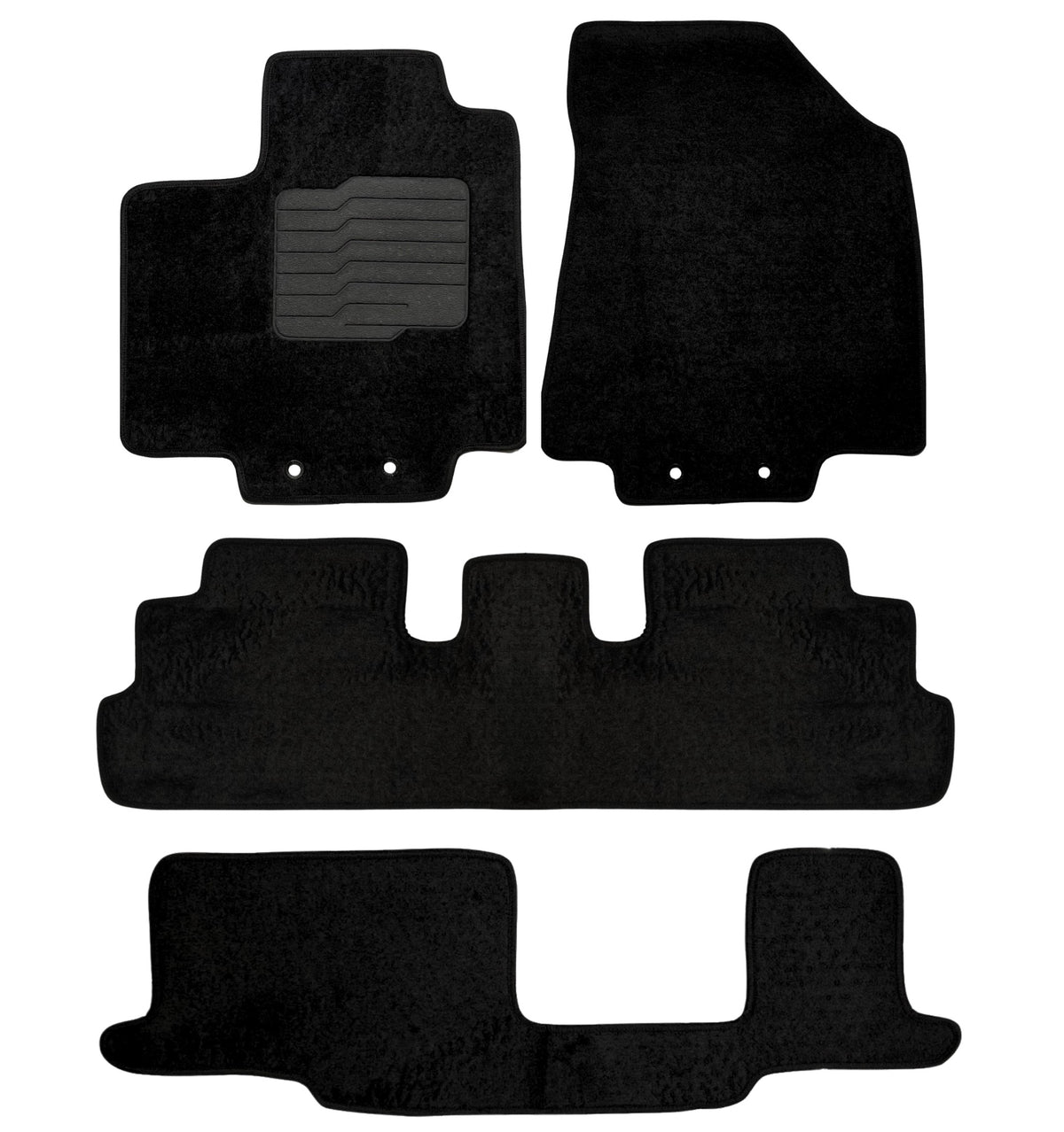 Carpet Floor Mats for 2022 to 2026 Nissan Pathfinder 8 Passenger, Full Set, Black