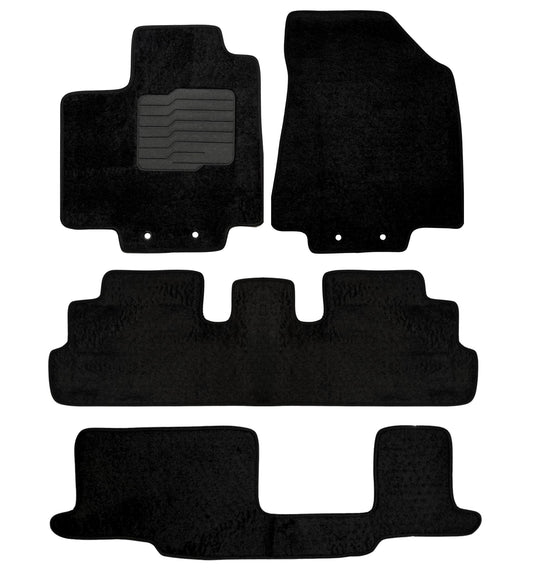 Carpet Floor Mats for 2022 to 2026 Nissan Pathfinder 8 Passenger, Full Set, Black