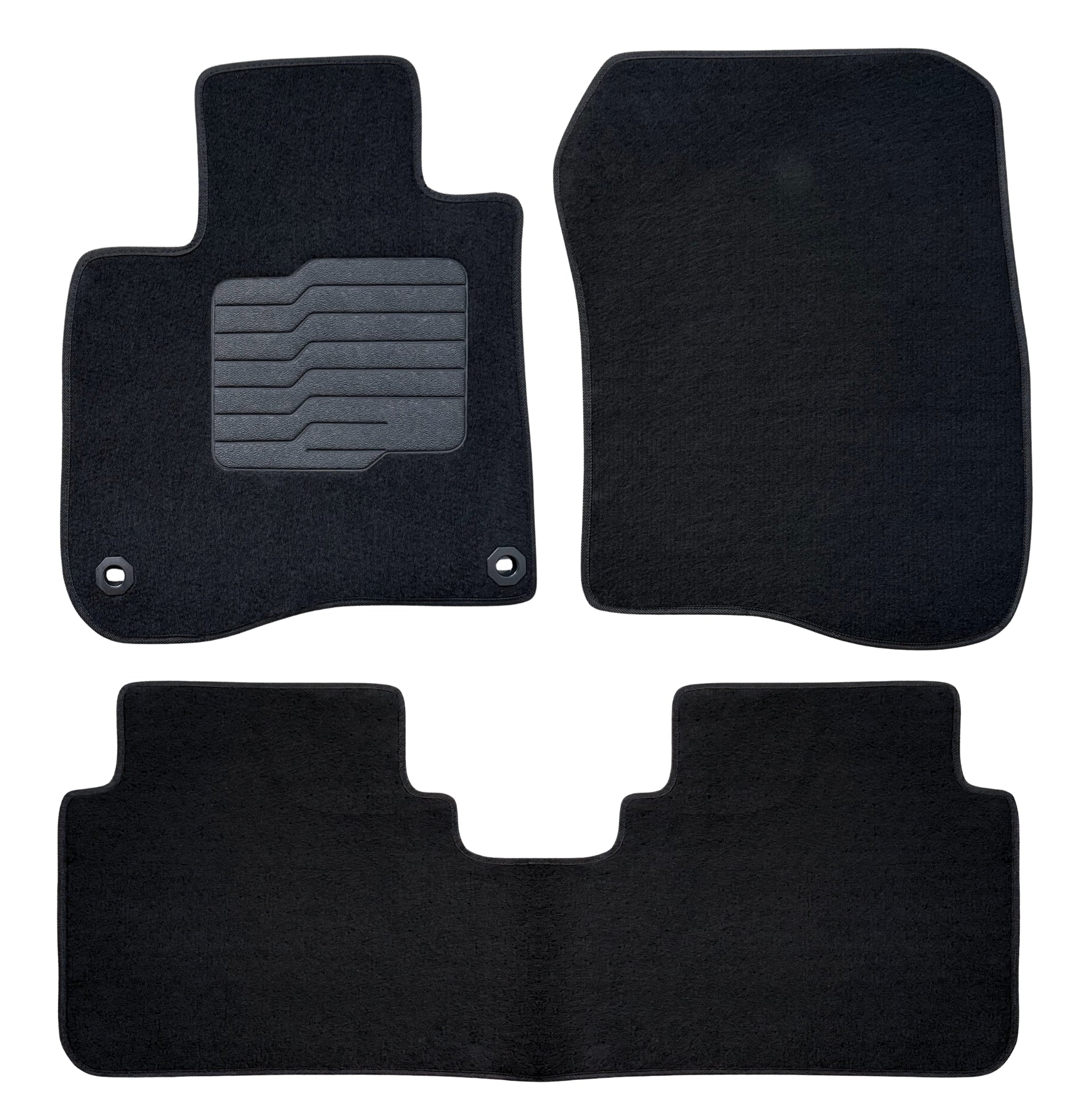 Carpet Floor Mats for 2017 to 2022 Honda CR-V, Front and Rear, Black