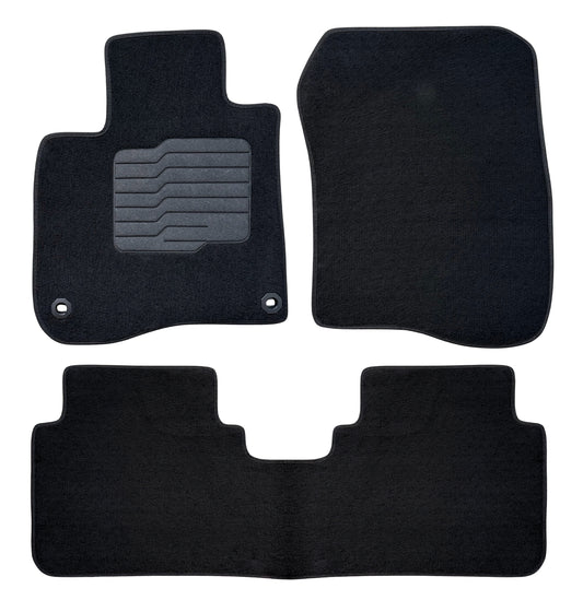 Carpet Floor Mats for 2017 to 2022 Honda CR-V, Front and Rear, Black