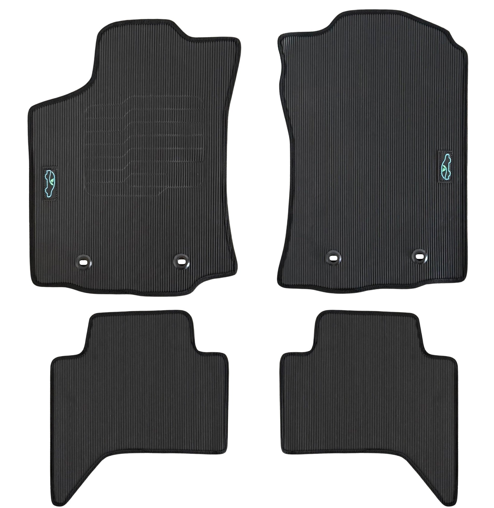 All Weather Floor Mats for 2016 to 2023 Toyota Tacoma Double Cab (Automatic Only)