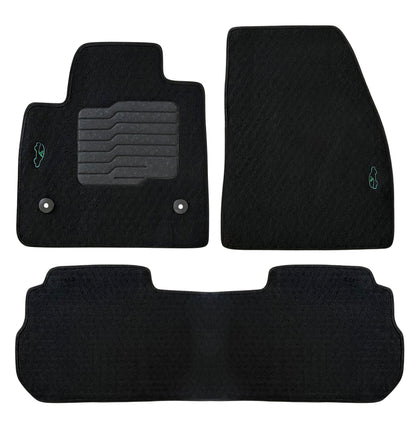 Carpet Floor Mats for 2017 to 2026 Cadillac XT5, front and Rear, Black