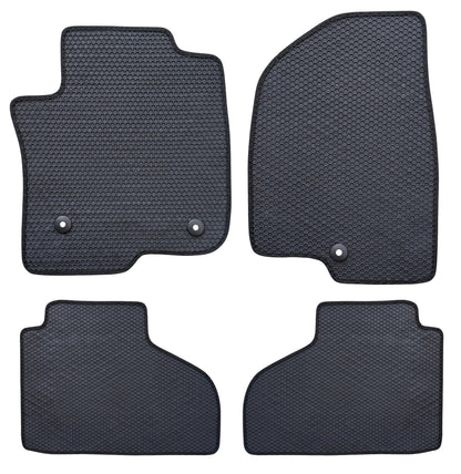 All Weather Honeycomb Floor Mats for 2021 to 2026 GMC Yukon, Chevrolet Tahoe, Suburban, Cadillac Escalade, Front and Rear, Black