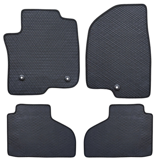 All Weather Honeycomb Floor Mats for 2021 to 2026 GMC Yukon, Chevrolet Tahoe, Suburban, Cadillac Escalade, Front and Rear, Black