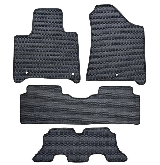 All Weather Honeycomb Floor Mats for 2024 to 2026 Hyundai Santa Fe, Full Set (Front, Rear and 3rd Row)