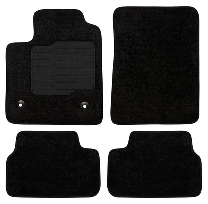 Carpet Floor Mats for 2023-2026 Chevrolet Colorado / GMC Canyon Crew Cab, Front and Rear, Black