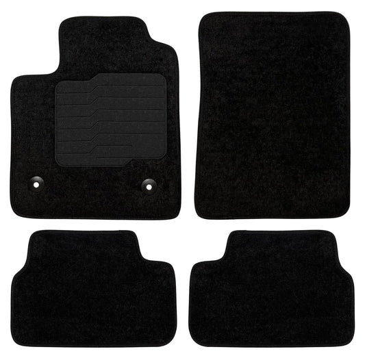 Carpet Floor Mats for 2023-2026 Chevrolet Colorado / GMC Canyon Crew Cab, Front and Rear, Black