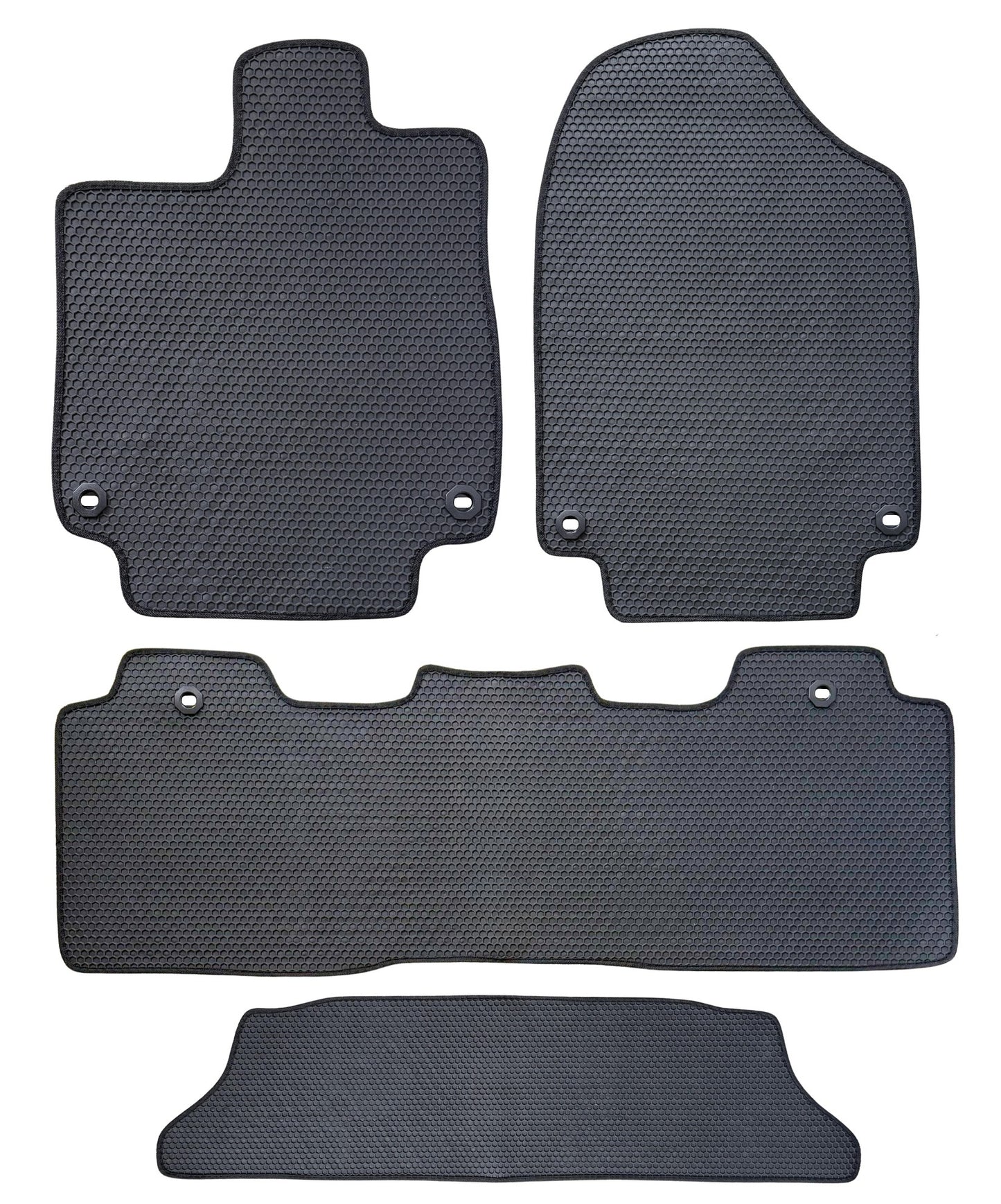 All Weather Honeycomb Floor Mats for 2018 to 2026 Honda Odyssey, Full Set