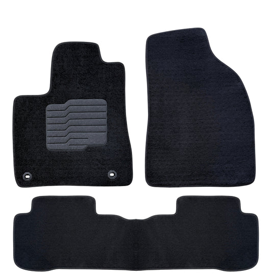 Carpet Floor Mats For 2014 to 2019 Toyota Highlander, Front and Rear, Black